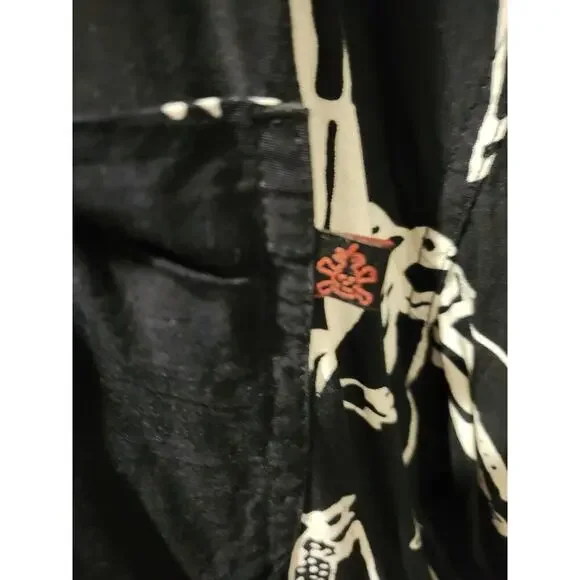 Vintage Mad Gringo Hawaiian Shirt Mens Size 2 XL Black White Button Up - Picture 7 of 9